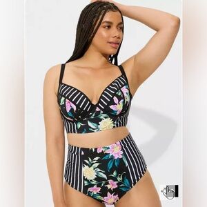 Plus Size High-Rise Smooth Swim Bottom & Matching Bikini Top